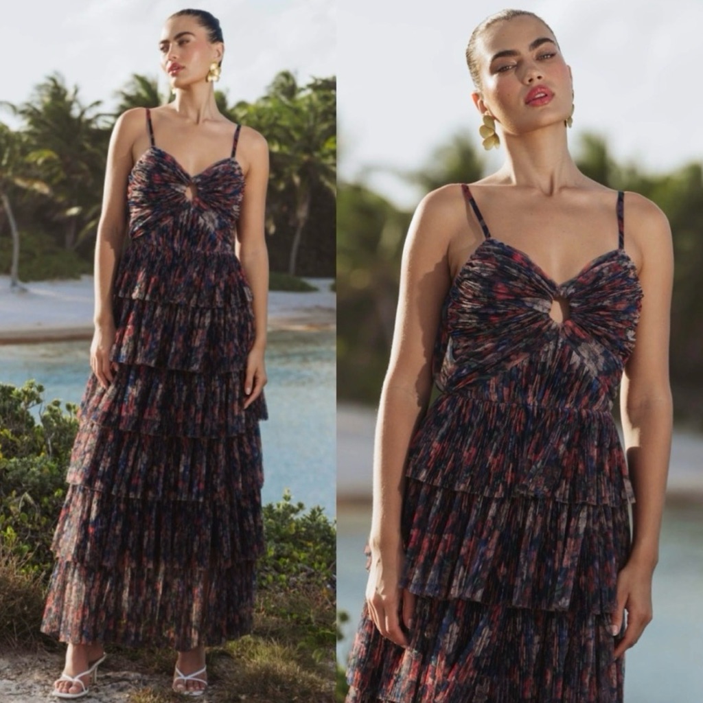Hutch Rosey Tiered Maxi Dress 4 Nwt!